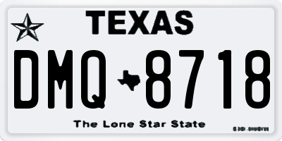 TX license plate DMQ8718