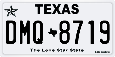 TX license plate DMQ8719
