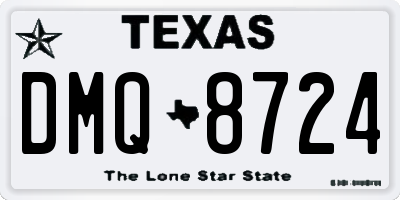 TX license plate DMQ8724