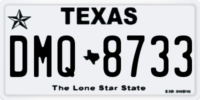 TX license plate DMQ8733