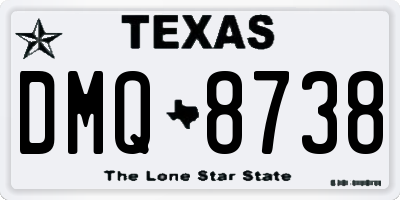 TX license plate DMQ8738