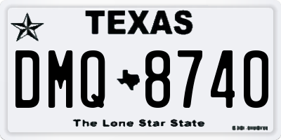 TX license plate DMQ8740