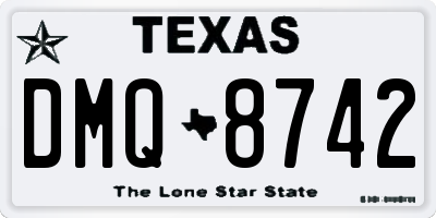 TX license plate DMQ8742