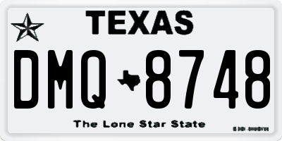 TX license plate DMQ8748