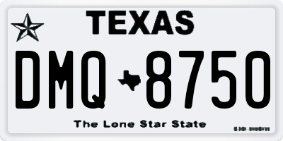 TX license plate DMQ8750
