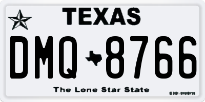 TX license plate DMQ8766