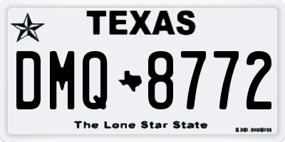 TX license plate DMQ8772