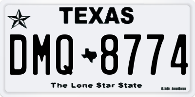 TX license plate DMQ8774