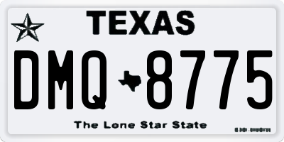 TX license plate DMQ8775