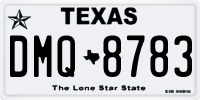 TX license plate DMQ8783
