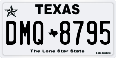 TX license plate DMQ8795