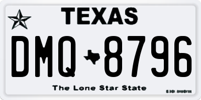 TX license plate DMQ8796