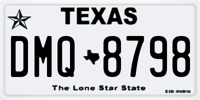 TX license plate DMQ8798