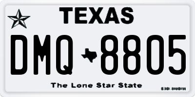 TX license plate DMQ8805
