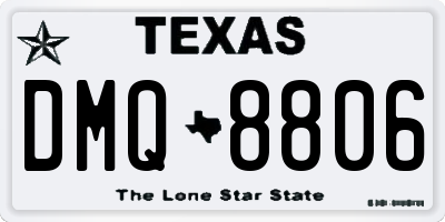 TX license plate DMQ8806