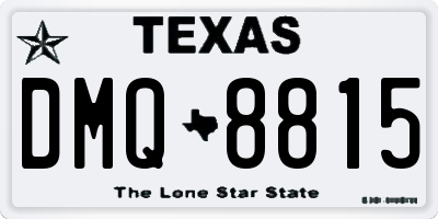 TX license plate DMQ8815