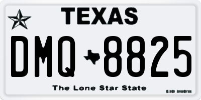 TX license plate DMQ8825
