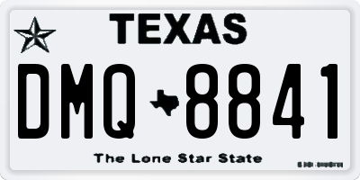 TX license plate DMQ8841