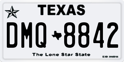 TX license plate DMQ8842