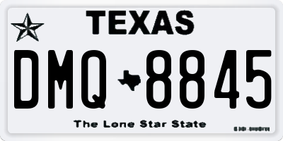 TX license plate DMQ8845
