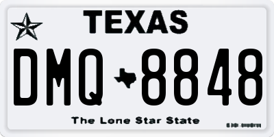 TX license plate DMQ8848