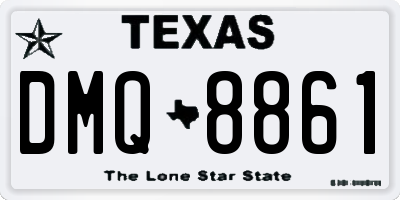 TX license plate DMQ8861
