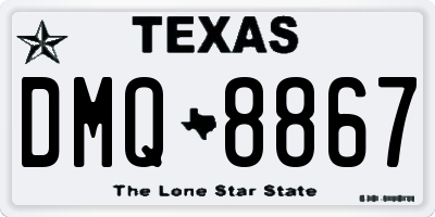 TX license plate DMQ8867