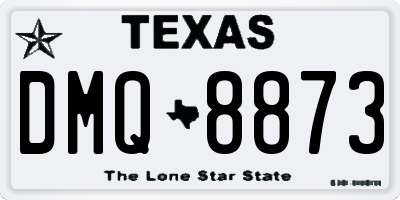 TX license plate DMQ8873