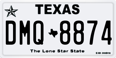 TX license plate DMQ8874