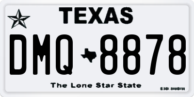 TX license plate DMQ8878