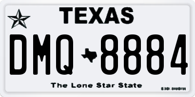 TX license plate DMQ8884