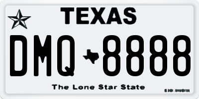 TX license plate DMQ8888