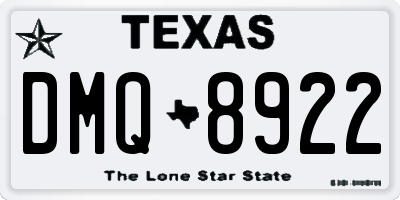 TX license plate DMQ8922