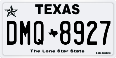 TX license plate DMQ8927