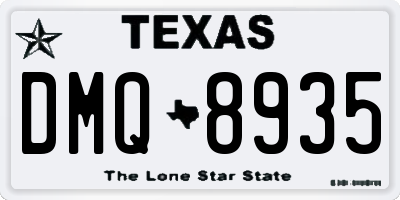 TX license plate DMQ8935