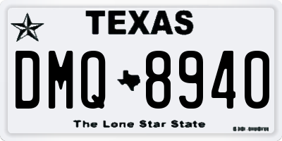 TX license plate DMQ8940