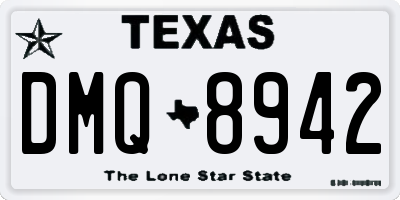 TX license plate DMQ8942
