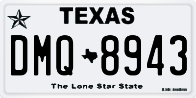 TX license plate DMQ8943