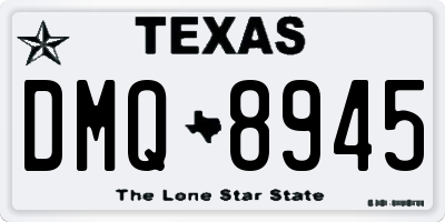 TX license plate DMQ8945