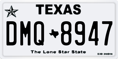 TX license plate DMQ8947