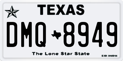 TX license plate DMQ8949