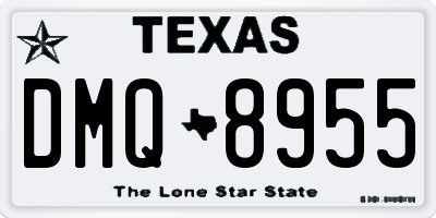 TX license plate DMQ8955
