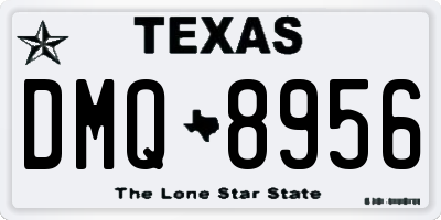 TX license plate DMQ8956