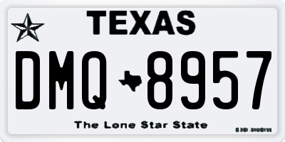 TX license plate DMQ8957