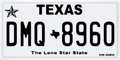 TX license plate DMQ8960