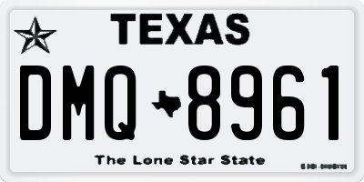 TX license plate DMQ8961