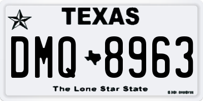TX license plate DMQ8963