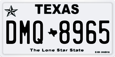 TX license plate DMQ8965