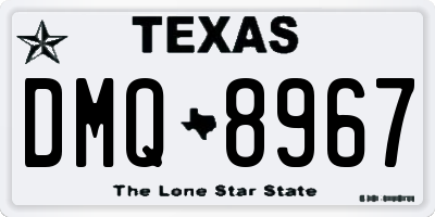 TX license plate DMQ8967