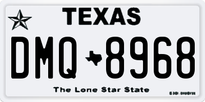 TX license plate DMQ8968